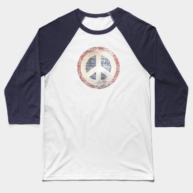 RETRO PEACE SIGN Baseball T-Shirt by BG305